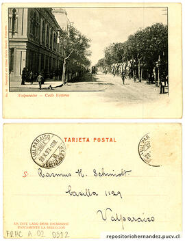 Postal Calle Victoria - Valparaíso