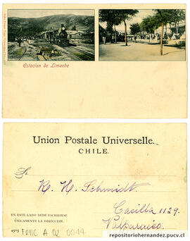 Postal Estación de ferrocarriles de Limache - Limache