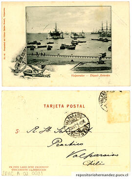 Postal Diques flotantes - Valparaíso