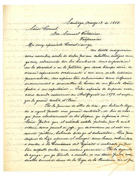 Carta a Samuel Valdivieso de Benjamín Arteaga Alemparte