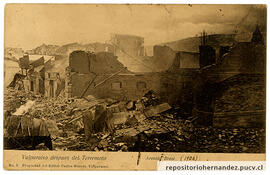 Postal La gobernación marítima después del terremoto del 16 de agosto  de 1906 - Valparaíso