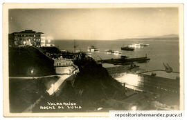 Postal Valparaíso Noche de Luna 1 - Valparaíso