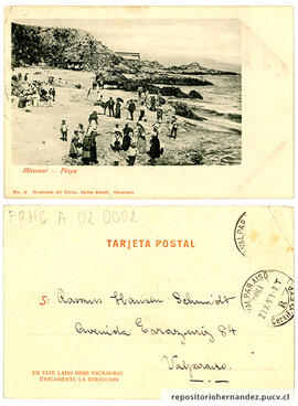 Postal Miramar - Playa Viña del Mar